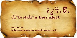 Ábrahám Bernadett névjegykártya